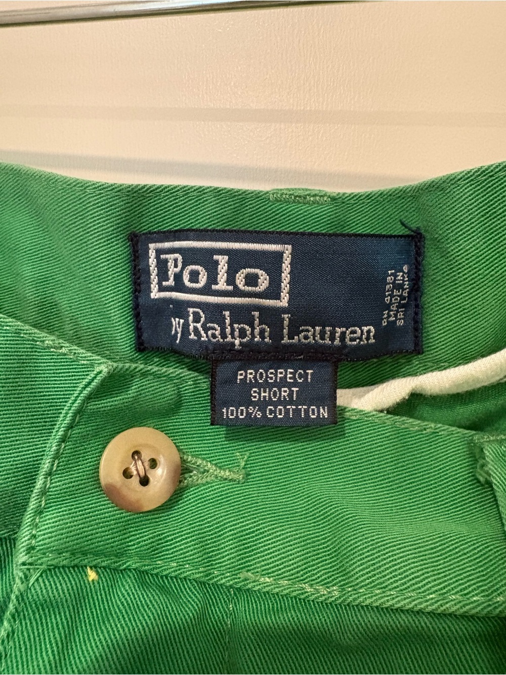 VNTG Polo by Ralph Lauren Kelly Green Men's Chino Shorts Preppy Golf Academia 36 - Picture 3 of 8